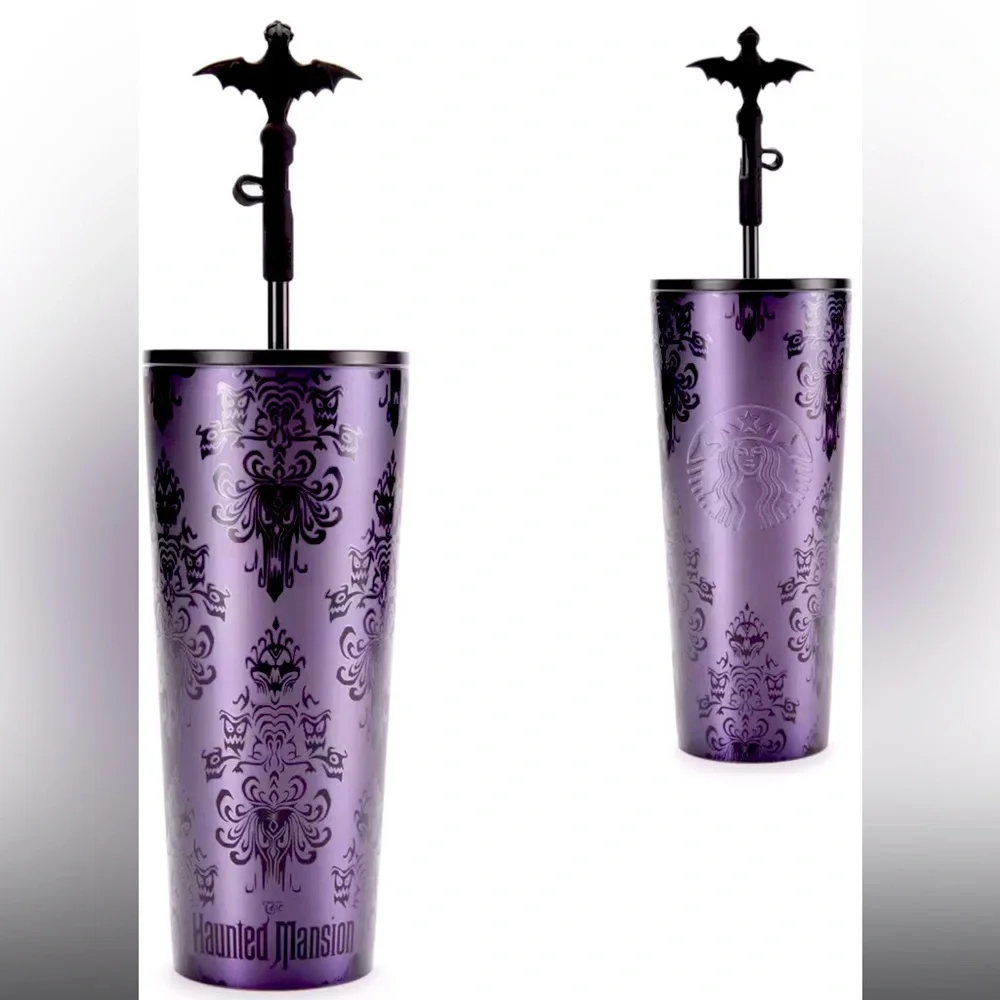 Haunted Mansion 24oz Stainless Steel Starbucks Tumbler with Straw SoldOut Online - Picture 1 of 6